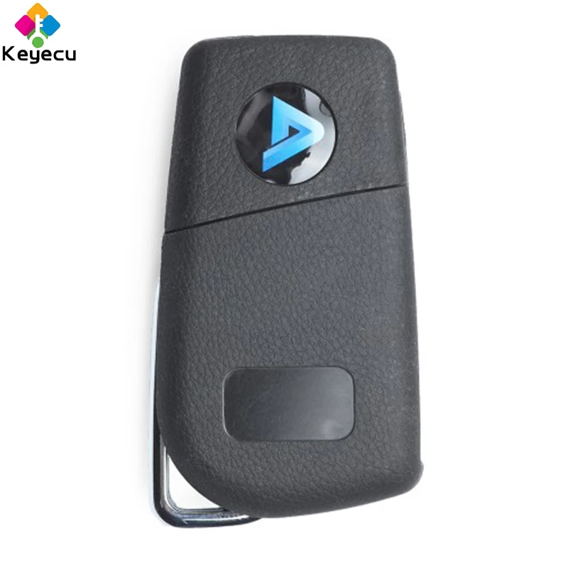 KEYECU Upgraded Flip Remote Key With 3 Buttons 434MHz 4D66 Chip for Toyota Yaris Avensis Corolla Carina ETC Fob P/N: 89071-05010