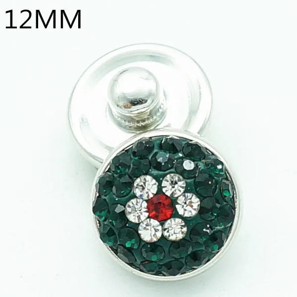 Hot sale 10pcs beauty flowers dots pattern 12MM Rhinestone&caly snap buttons Shambala snap buttons fit DIY 12mm snap jewelry