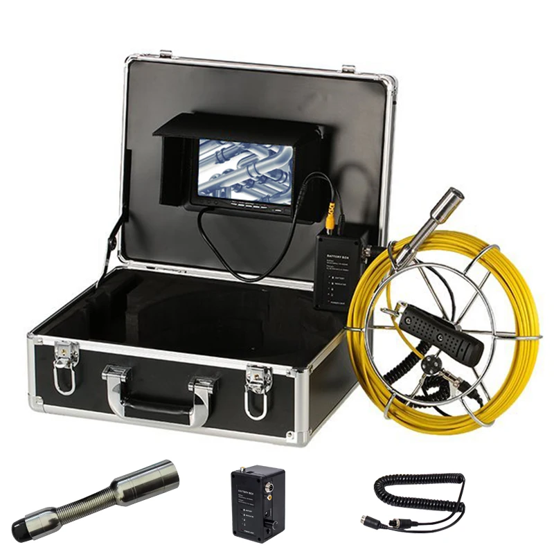 

Factory Direct TP9200 Pipeline Inspection Camera System With 7 inch Monitor 20M Fiberglass Cable Used for Pipe Inspection