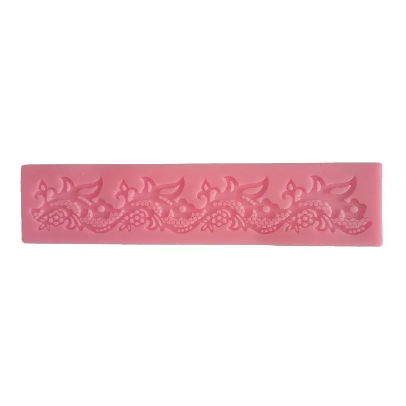 Aomily Flower Lace Skirt Cake Mold Wedding Cake Silicone Fondant Mold Mousse Brim Decor Sugarcraft Icing Mat Pad Pastry Baking