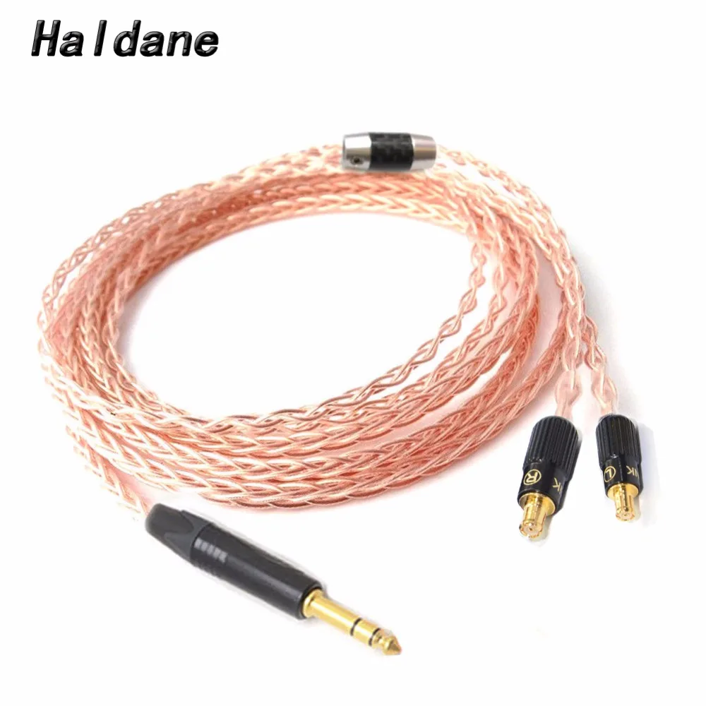 

Free Shipping Haldane 1/4" 6.35 mm Hand Made 8 Croes Single Crystal Copper Headphone Upgrade Cable for CKS1100 E40 E50 E70