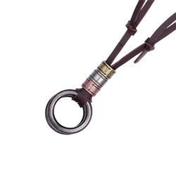 2023 Fashion Female Party Pendant Necklace Men Leather Necklace kolye Jewellery Ethnic Charm Accessories Necklace Collier Colar
