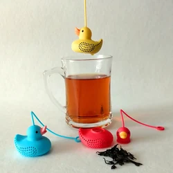 Cute Little Yellow Duck Silicone Tea Infuser Strainers Filter