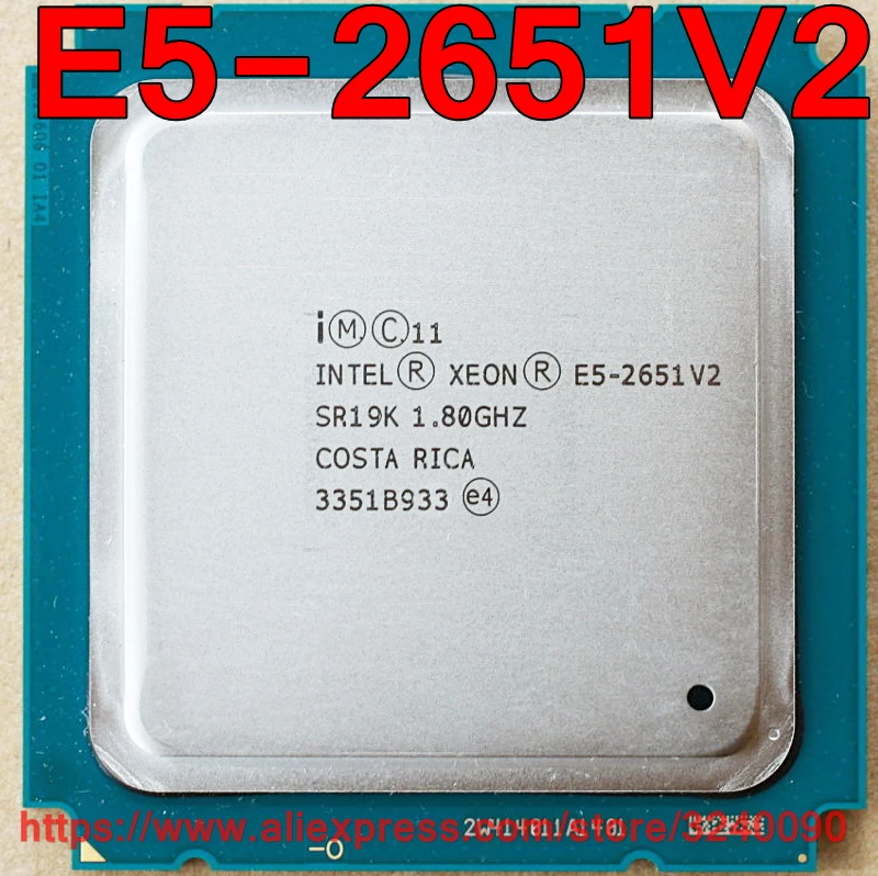 Intel Xeon E5-2651V2 CPU SR19K 1.80GHz 12-Core 30M LGA2011 E5 2651V2 E5-2651 V2 processor free shipping E5 2651 V2