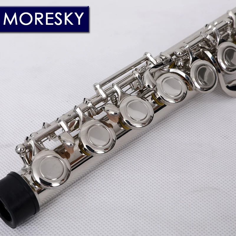 MORESKY 16/17 Close/Open Holes C Key Flute Instrument Cupronickel