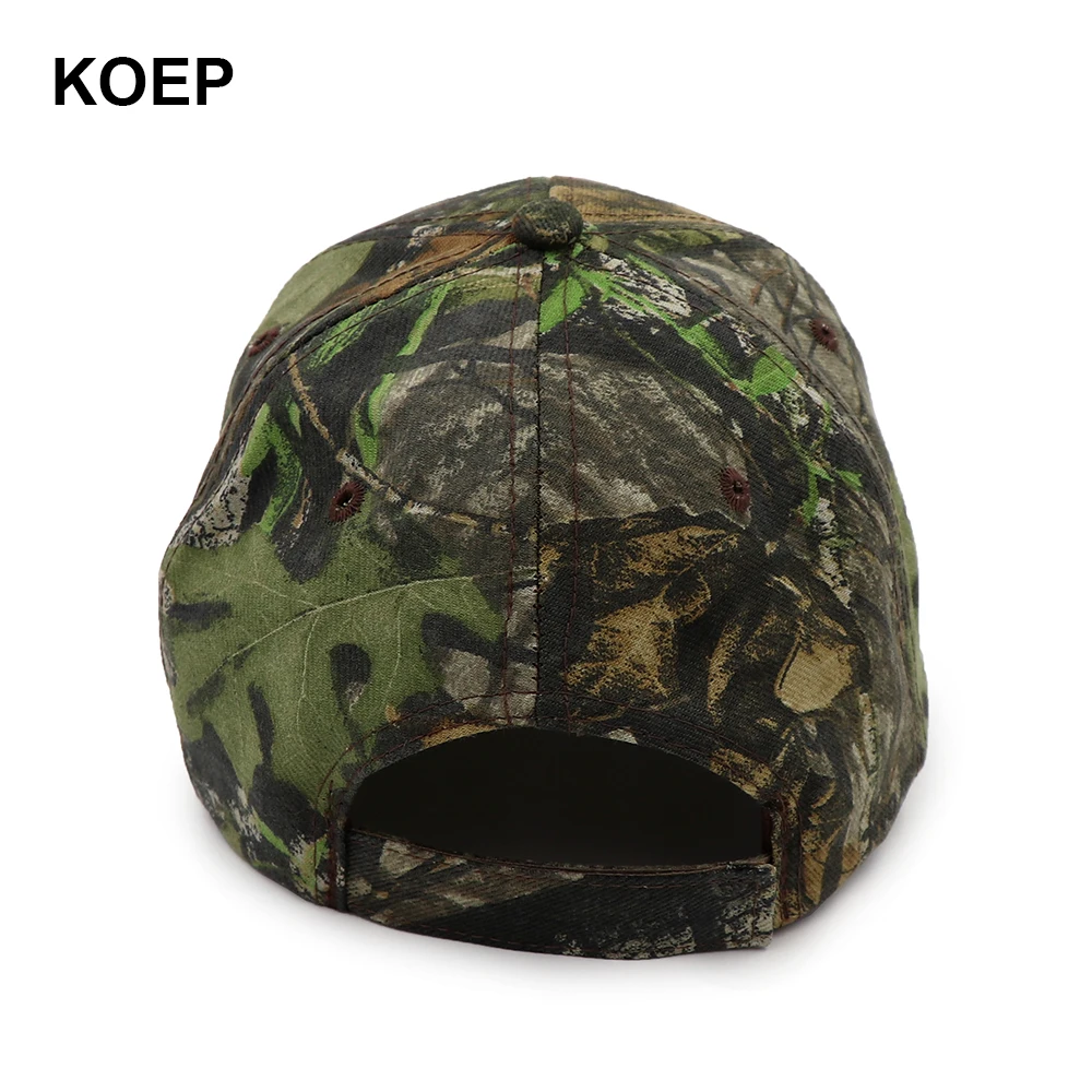 KOEP-gorras de béisbol de camuflaje para hombre, sombrero de pesca al aire libre, gorra de papá de caza, 2021