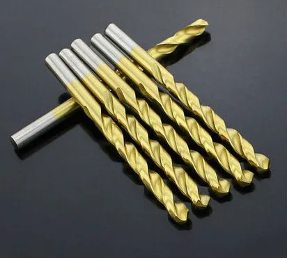 

10PCS 0.5mm-5.0mm High Speed Steel Titanium coated straight shank Twist Drill Bits for metal (1mm/1.5mm/2mm/2.5mm/3mm/4mm/5mm)