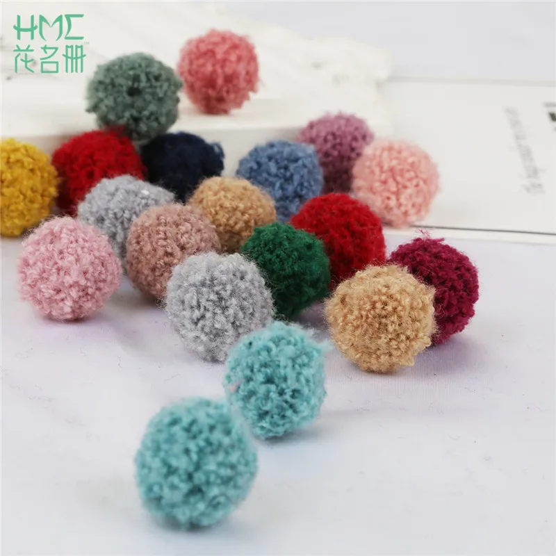 Hot Sale 50pcs/lot Pompom 15mm Multicolor Soft Pompones Fluffy Plush Crafts DIY Furball Home Decor Sewing Supplies New Arrival