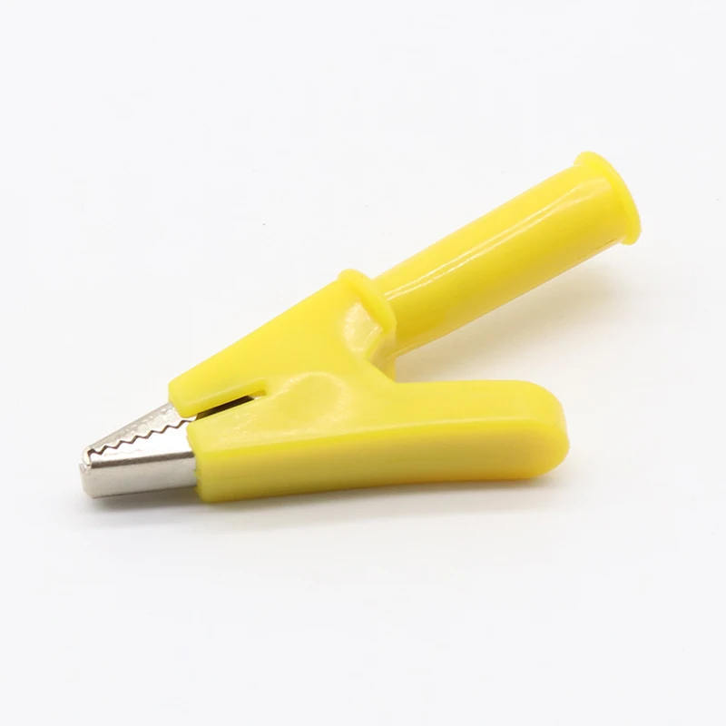 Cleqee P2002 2PCS 5 Color 380V 20A Crocodile Alligator Clips Safety Test folders For 4mm Banana Plugs
