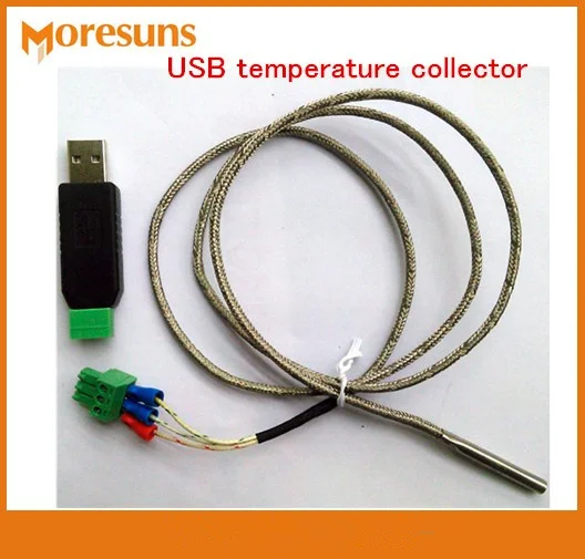 Fast Free Ship USB temperature collector temperature profile display PT100 resistance temperature probe