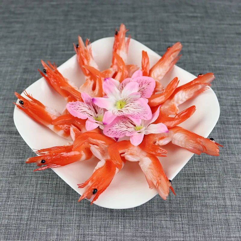 Artificial Foods & Vegetables Shrimp Simulation Lobster Crab Model High Imitation Shrimp Shooting Prop Fake Food Model