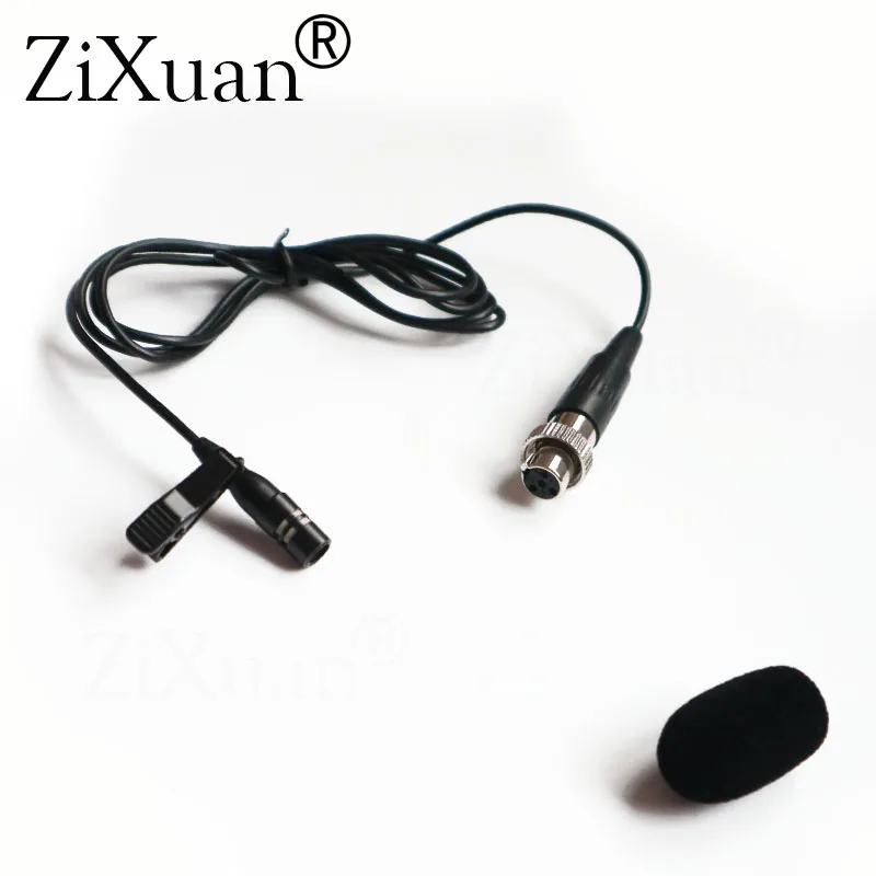 Black Omni-directivity Radio Headset Microphone for For MiPro Wireless Belpack Transmitter - 4pin Mini Lock