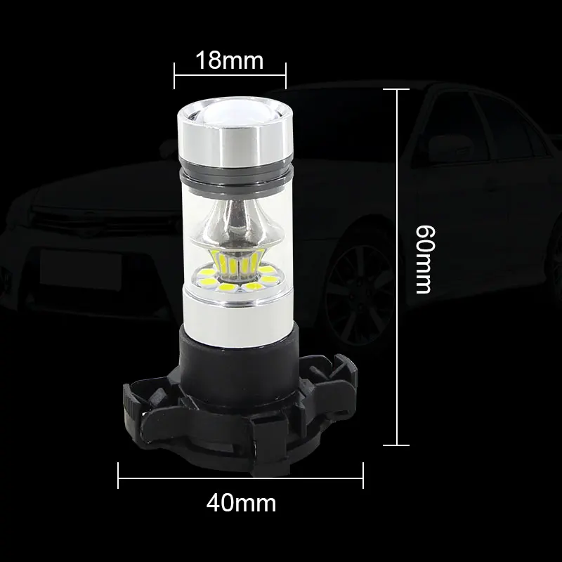 2pcs PY24W 100w LED Bulbs Front Tail Turn Signal White Amber For BMW 328i 335i M3 X3 X5 X6 Z4 For Audi A4 Quattro Q5 Ect