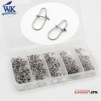 105 pcs Stainless Steel Lock Snap Set with 5 Cell Storage Box Fishing Line Buckle Fishing Accessories Pro Fast Lock Snap