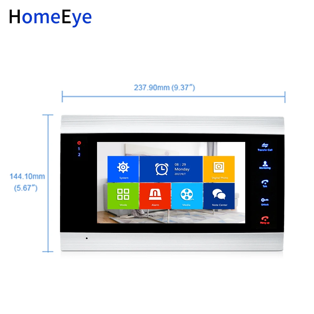 HomeEye 720P AHD Video Tür Telefon Video Intercom Startseite Access Control System Regendicht Motion Erkennung OSD Menü Touch-Taste 1-2
