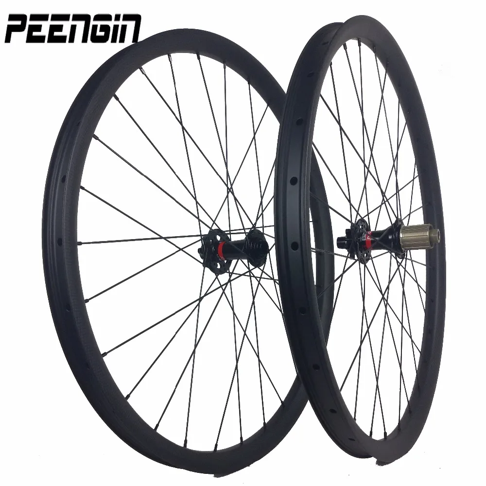 Novatec Hub 29er Carbon-Wheel-Mtb 29Inch 35X25Mm Clincher Rim Hookless Tubeless Compatible Sraight Pull AM Mountain OEM Wheelset