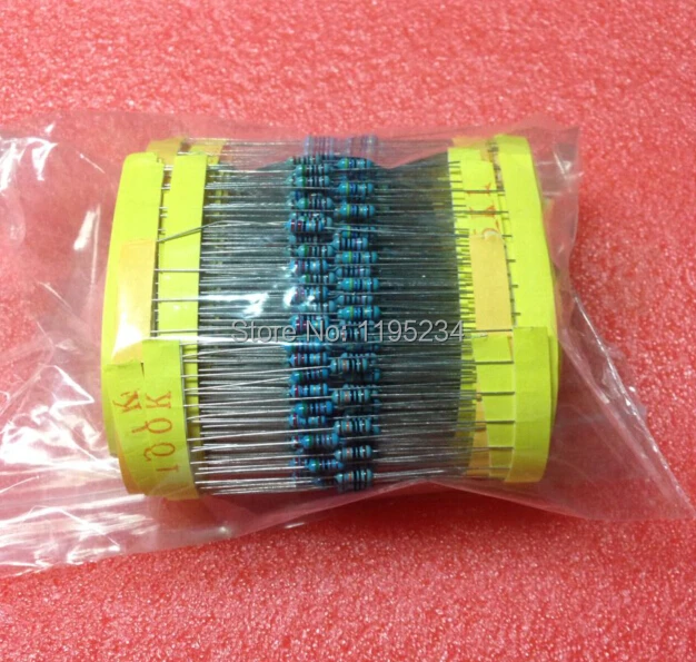  600pcs/lot 30 kinds of value of resistance ,10R-1M, 20pcs each kit 1% Metal film resistors DIP, Through Hole