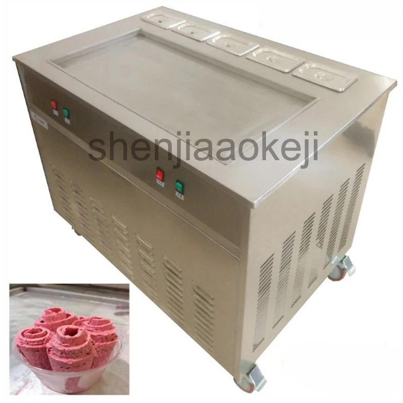 

1pc Commercial Fry ice machine Thai Fried Roll Ice Cream machine JS-S86T5F Fried ice cream roll machine 220v/50HZ 3200w