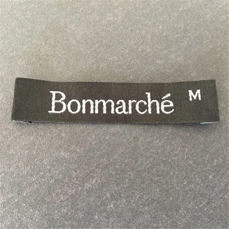 Customized 1.2*7.3cm clothing tags washable garment labels custom woven labels for clothing brand name labels logo woven tags