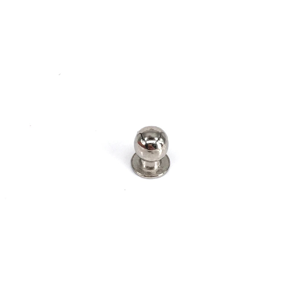 10PCS 10mm*13mm Sliver Metal Button Knobs Jewelry Box Single Hole Knob Miniature Dresser Knob