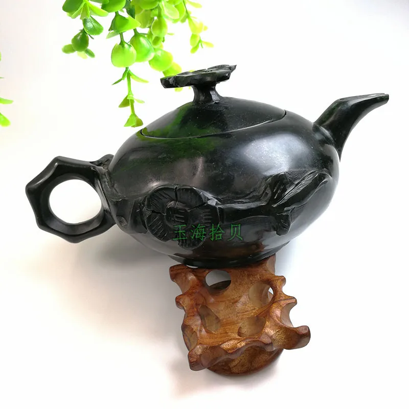 Chinese Kung Fu Tea Tea With Natural Jade Teapot And Tea Cup A Set