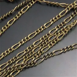 5M Antique Style Bronze Necklace Jewellry Chain Finding Retro Pendant Accessories 5*2MM