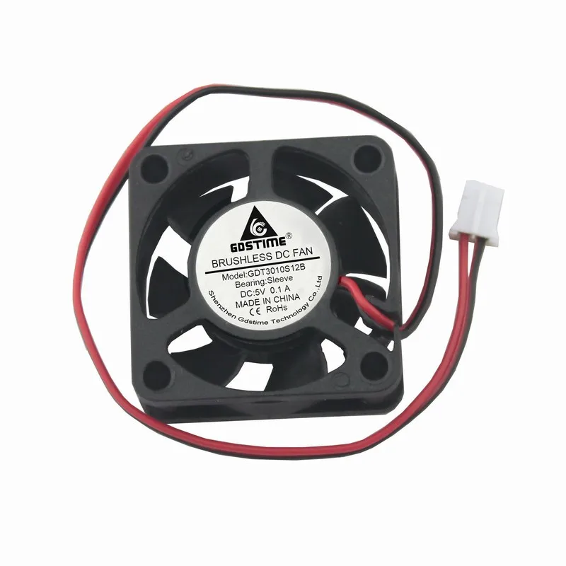 

Gdstime 2 Pieces 30mm x 10mm Small Fan 5V 2Pin 2.0 3010 DC Brushless Cooler Cooling Fan 30x30x10mm 3cm 7 Baldes