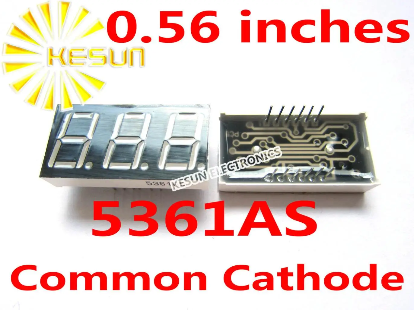 

5PCSx 0.56 inches Red Blue Jade Green 3 Digital Tube 5361AS 5361BS 5361AB 5361BB 5361AGG 5361BGG LED Display Module Light Beads