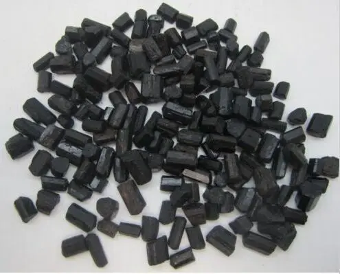 1/2 LB. ROUGH NATURAL BLACK TOURMALINE CRYSTALS-100+ PC. LOT