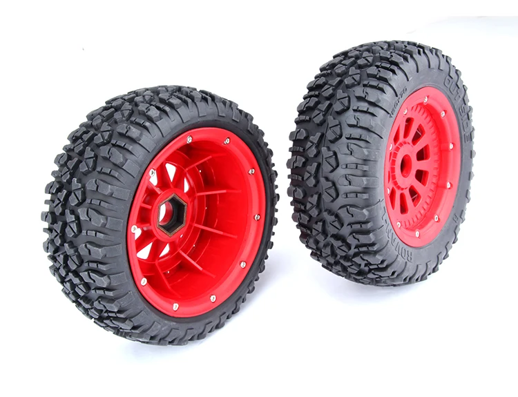 Nylon Wheel tires With Nylon Hubs Assembly For 1:5 Losi 5ive-t Rovan LT KM X2 4 Pieces