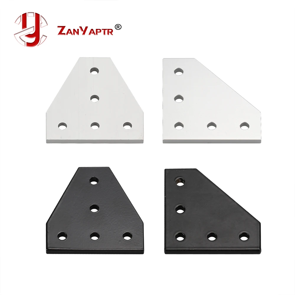 5 holes 90 degree joint board plate corner angle bracket connection joint strip for 2020 aluminum profile