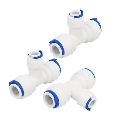 

3/8"x3/8"x1/4" 3 Way Tube Quick Push in Connector 3pcs for RO Water System