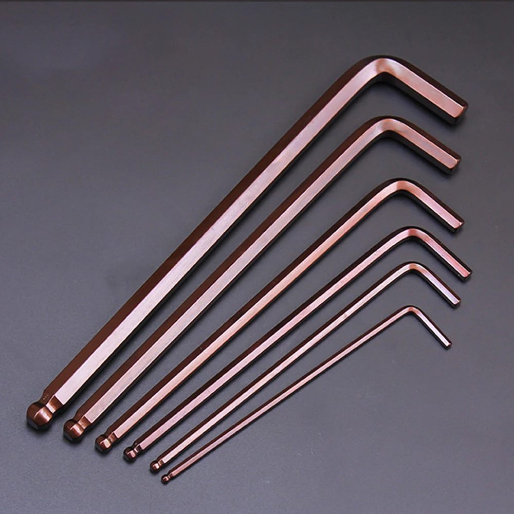 Portable Metric Universal Allen Key Set S2 Alloy Steel Hex Wrench Box 9Pcs Bicycle Repair Tool Furniture Installation Tool
