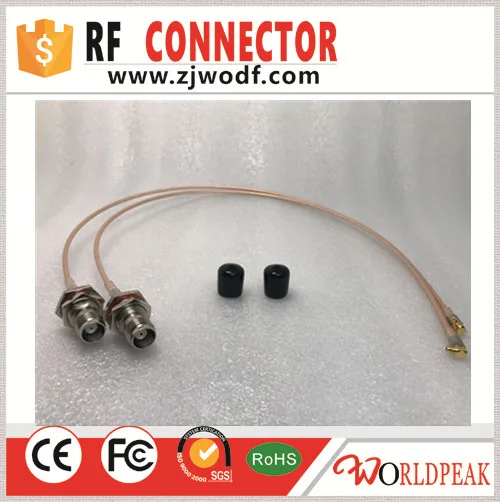 

free shipping 5pcs TNC female Bulkhead to MMCX male Right angle connector for rg316 cable assembly rf jumper cable 45cm length