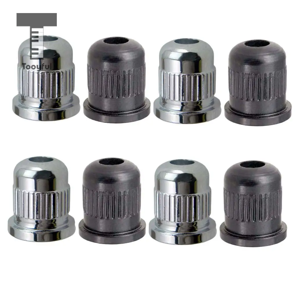 Tooyful 4 Pcs Electric Bass Guitar String Mounting Ferrules Bushing for Thru Body