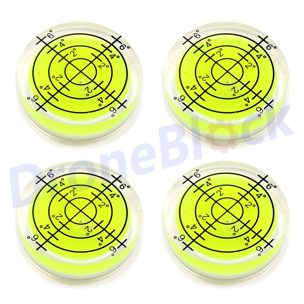 4PCS 32mm Diameter Spirit Level Bubble level Inclinometer Water Level Meter Bullseye Round Level Accessories for RC Model