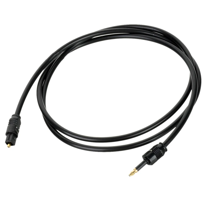 Toshiba-Cable óptico Digital Toslink a 3,5mm, adaptador de conector dorado de 1m, 1,5 m, 1,8 m, 2m, 3m, 3 pies, 5 pies, 6 pies, 7 pies, 10 pies