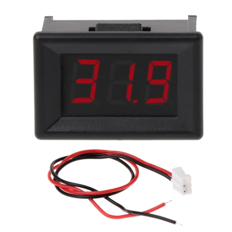 OOTDTY DC 2.4V-30V 2Wires Voltmeter Mini 0.36