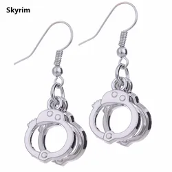 Skyrim Handcuffs Earring Female Ethnic Party Small Dangling Earrings Findings diy Craft For Women Jewelry Making