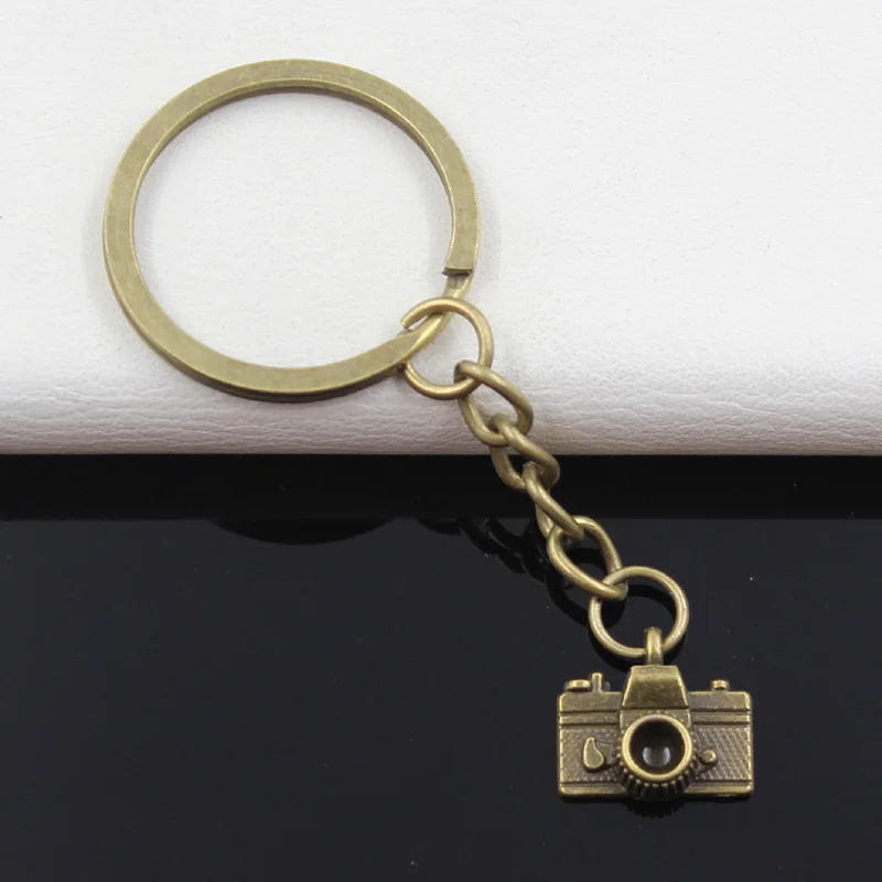 New Fashion Keychain 15x14mm Camera Pendants DIY Men Jewelry Car Key Chain Ring Holder Souvenir For Gift