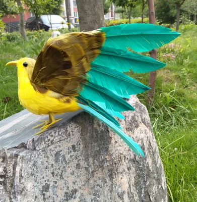 

22x28cm colourful feathers artificial bird spreading wings feathers bird handicraft,prop,home garden decoration gift p2790