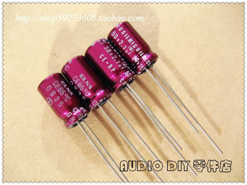 10pcs/30pcs ELNA purple red robe SILMIC CE-BP (RBS) 2.2uF/50V audio with a non-polar electrolytic capacitor free shipping