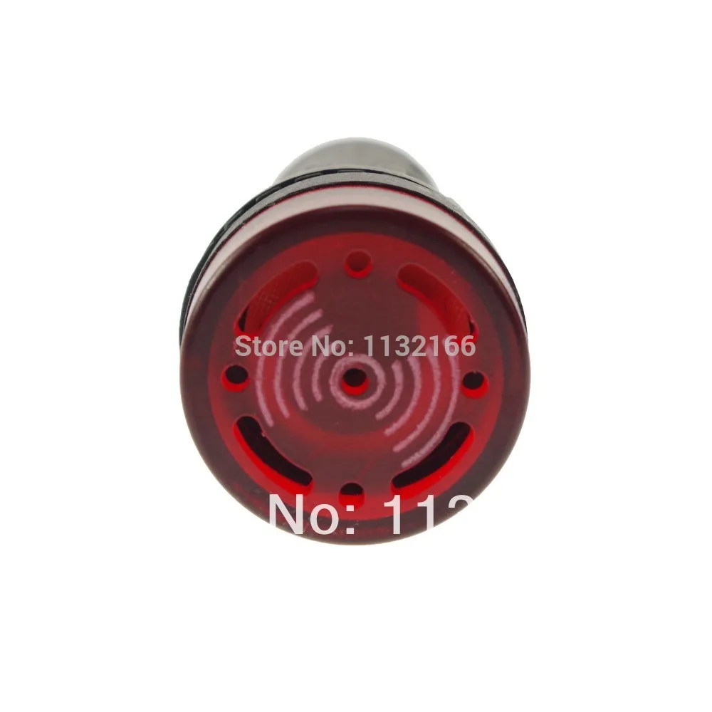 22mm Mount Diameter 12V 24V 110V 220V Red/Green/Yellow LED Power Indicator Light With Buzzer 60mm Height