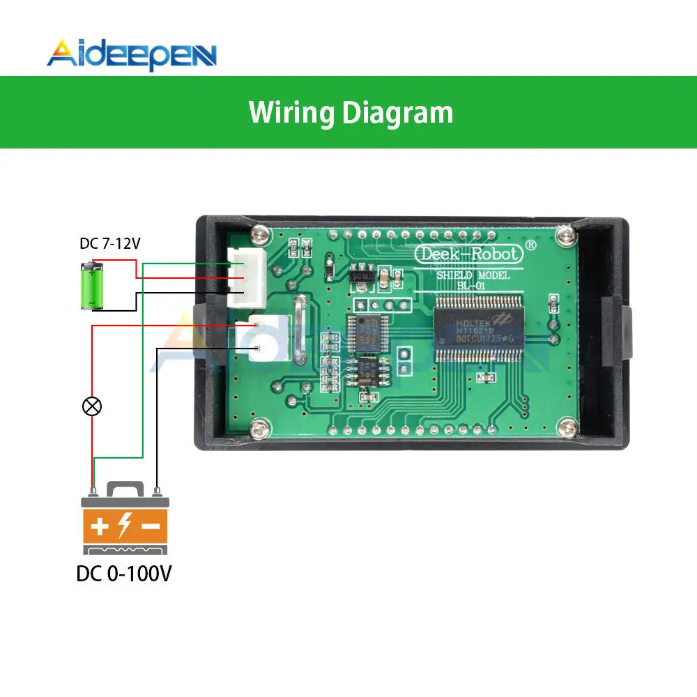 DC 0-100V 0-50V 5A 10A LCD Digital Voltmeter Ammeter Wattmeter Voltage Current Power Meter Volt Detector Tester 250W 1000W