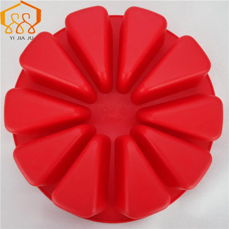 

Large Round 28*6cm 10 even Chocolate Cake Mold Mousse Handmade Soap Mould Watermelon Shape Silicone Kitchen Mold Wholesale