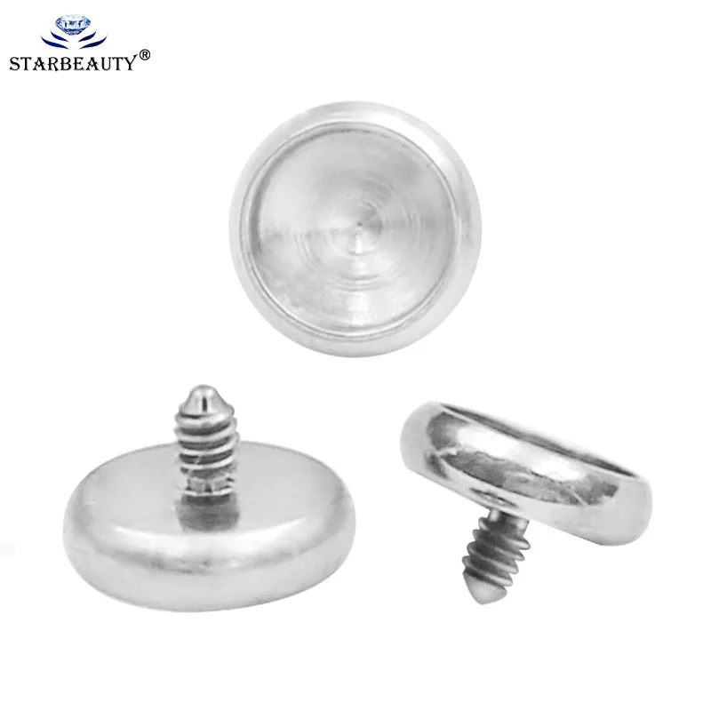 10Pcs 1.2mm 3-6mm G23 Titanium Component For Micro Dermal Gem Micro Dermal Part For Anchor Top Dermal Piercings Surface Piercing