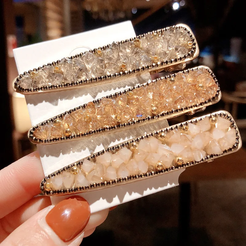 New fashion Luxury Shiny Crystal Hairpins For Women Girls Elegant Hair Clips Barrettes Party Hair Accessories Headwear