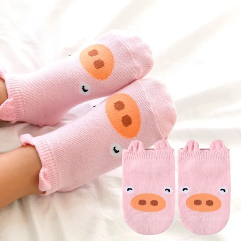 Lawadka Cotton Toddler Baby Boys Girls Socks Non Slip Cartoon Animal 3D Design Casual Kids Floor Socks For Girls Boys 0-3Years