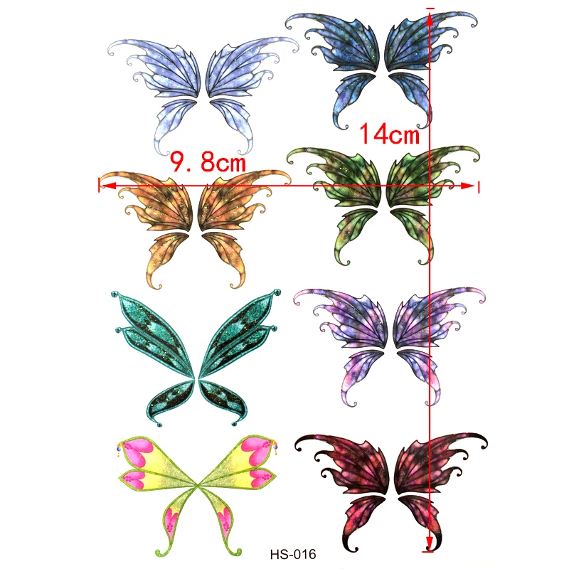 3PCS Butterfly Waterproof Temporary Tattoos Men Animal temporary tattoos harajuku tatuagem Flash Gold tattoo Sleeves henna tatoo