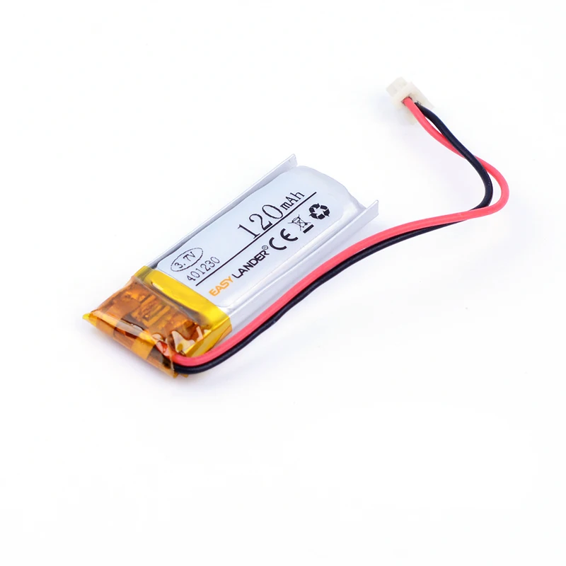 Jst 2, 5 2-poliger 1,25 3,7 V 120mAh wiederauf ladbarer Lithium-Li-Ionen-Polymer-Akku für JBA-Bluetooth-Headset
